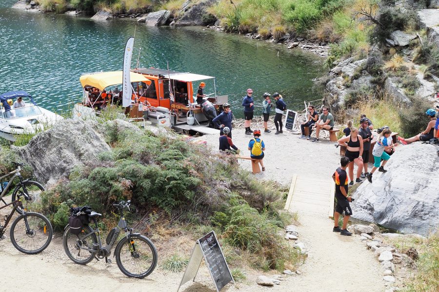 Lake Dunstan trail’s floating hospo outlets up for sale