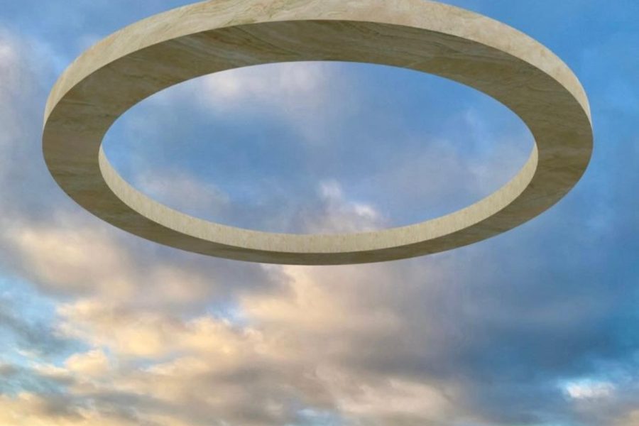 Virtual sculpture hovers above Wellington harbour